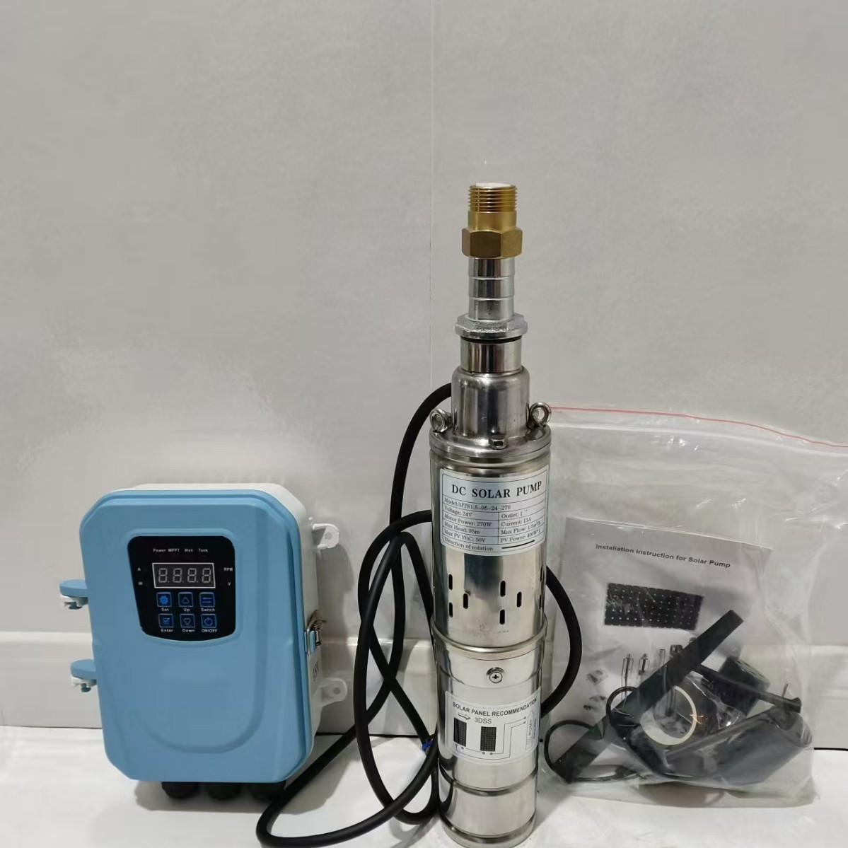 高扬程直流潜水泵机械设备通用型不锈钢螺杆泵农业灌溉小型深井泵