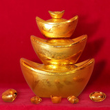 Моделирование пластикового золотого слитка Весенний фестиваль Новогодняя сцена макет реквизит полый большой слиток Новогодние праздничные декоративные украшения