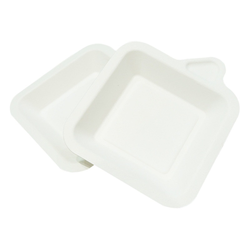 Disposable Paper Plate Thickened Simple Paper Plate Cake Fork Plate Rectangular Paper Plate Cake Degradable Plate