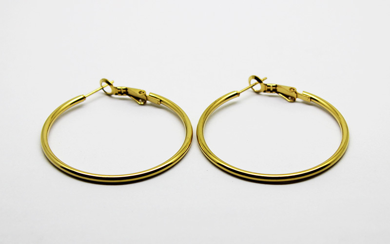 Simple Style Geometric Stainless Steel Plating Earrings 1 Pair