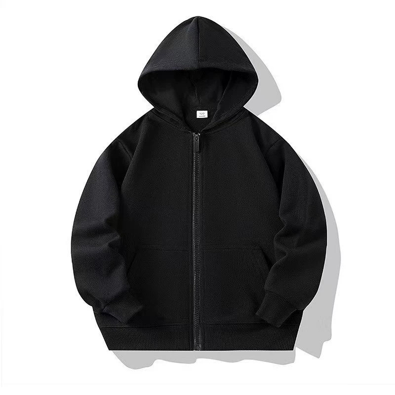 Демисезонная детская кофта на молнии с капюшоном, толстовка oversize, одежда для детей