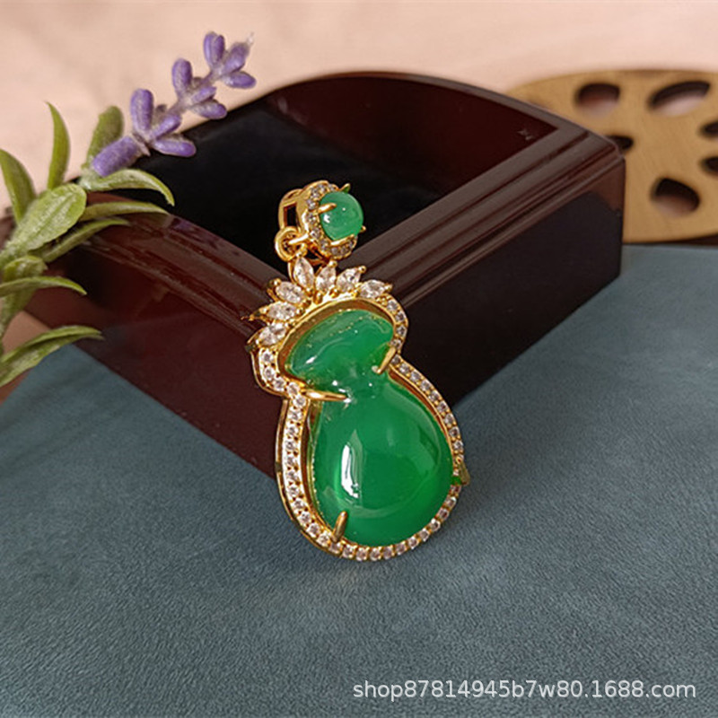 상감 녹색 옥수 지갑 (상감 크기 제외: 26*17mm)