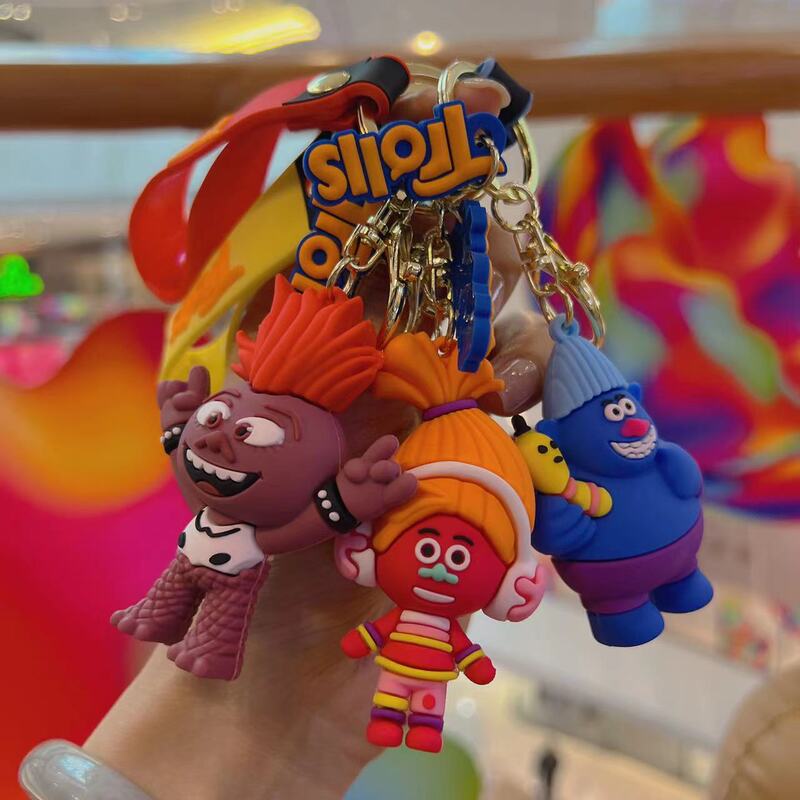 Foreign trade cross-border TROLLS magic hair elf keychain pendant troll Ugly Doll movie Elf Bobby keychain