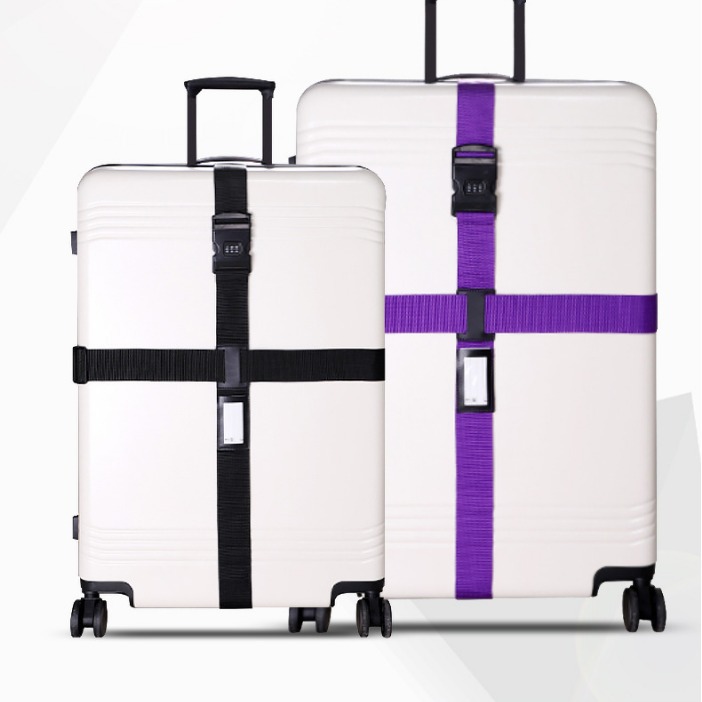 紫色行李带亚马逊 行李箱绑带旅行箱捆绑固定带可调节