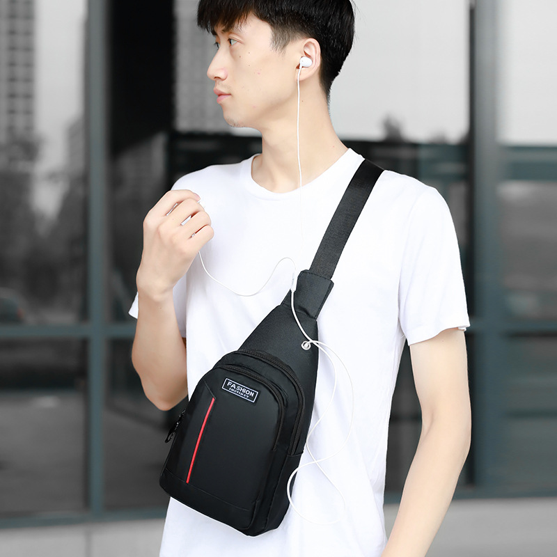 Bolso de pecho para hombre al por mayor bolso de mensajero casual de moda bolso de deporte al aire libre anti-salpicaduras para hombre bolso de moda deportiva resistente al desgaste