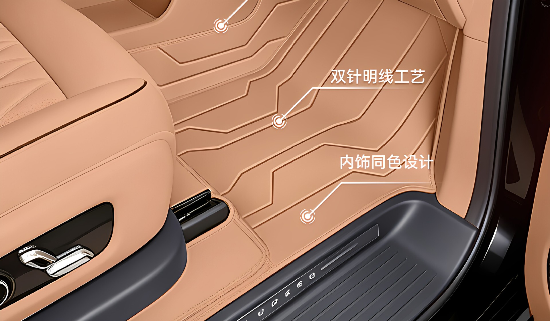 Suitable for Xiaomi Pengcheng N90/N70 full-cover floor mats, 26 types of interior modification accessories, and trunk mat