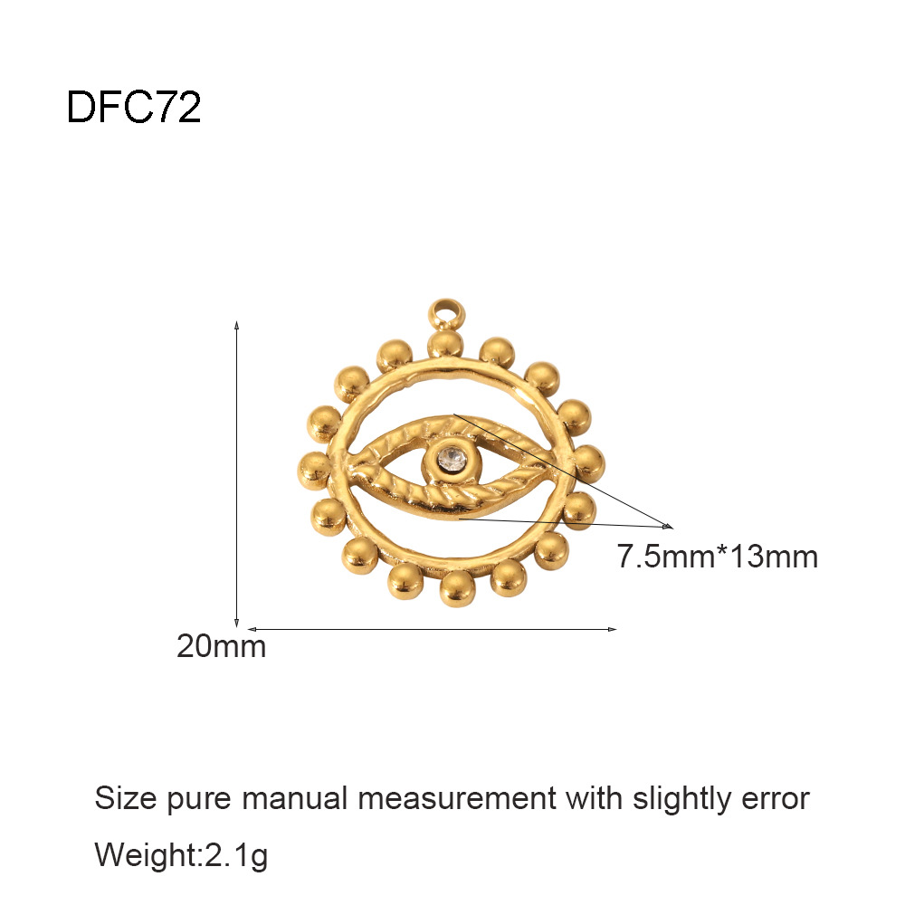 3g Weight 0.03µm-0.05µm Gold Plating Thickness PVD Coated Gold Plating Process Pendant Jewelry Making Type 15*12mm, 20mm, 24*14mm Jewelry Making Size 18K Real Gold Plated Plating Material 1 Piece Quantity 304 Stainless Steel Material Geometric, Palm, Eye Pattern Casual, Simple Style, Streetwear Style Plating, Inlay Craft 1 Piece 15*12mm 20mm 24*14mm 304 Stainless Steel Geometric Pendant 5