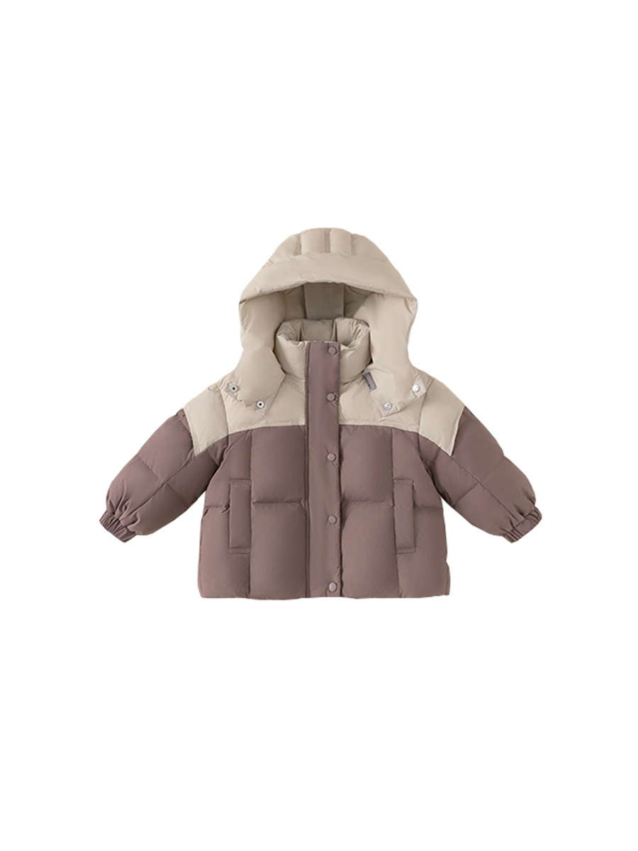 Yoobao ropa infantil chaqueta de pluma para niños invierno nuevo niño chaqueta de color blanco para bebés con capuchón simple