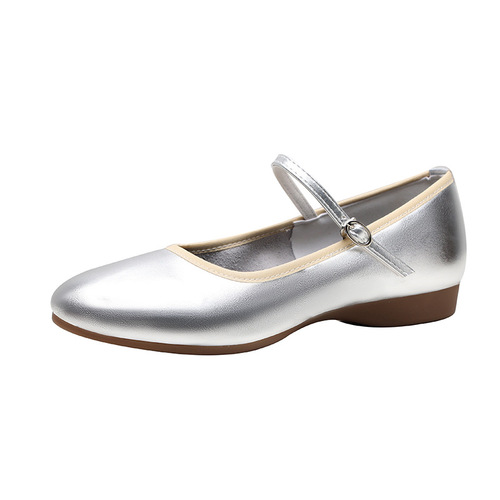 Soft leather soft-soled square dance shoes for women, flat tendon-soled dance shoes, adult dance shoes, wear-resistant dance shoes, ballroom dance shoes