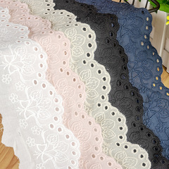 天縁新刺繍蝶いちごレース綿布服装レース補助材料メーカー卸売りファッション綿生地