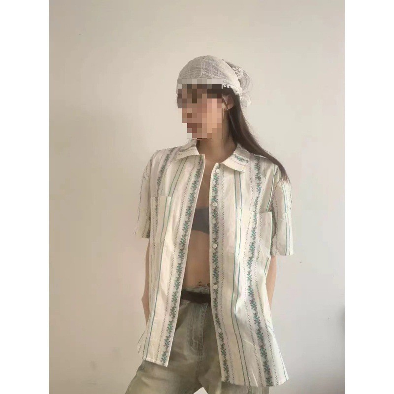 Japanese retro summer fresh comfortable shirt