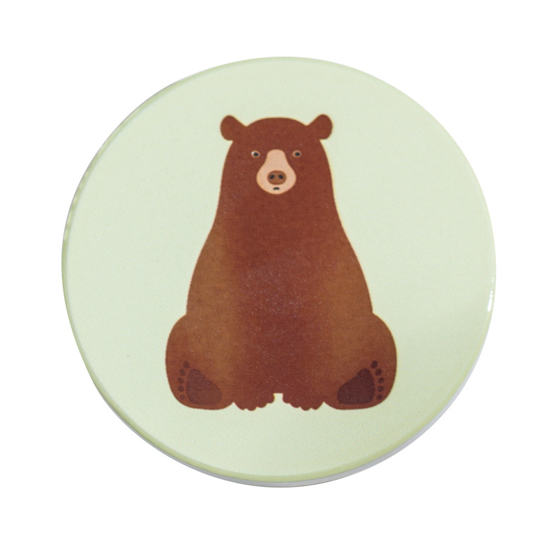 Creativa original de dibujos animados cerámica taza cojín de taza de agua cojín de comedor con patrón de impresión publicitaria LOGO regalos