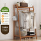 Simple style [thick pure bamboo] brown 80 long