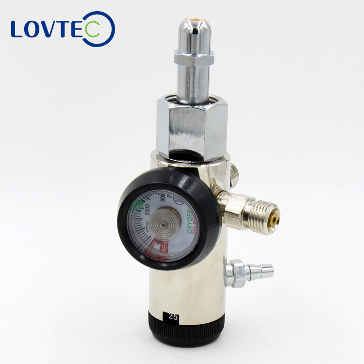 爱特阀门氧气瓶减压阀门呼吸机减压阀快速接口CGA540氧气瓶调节器
