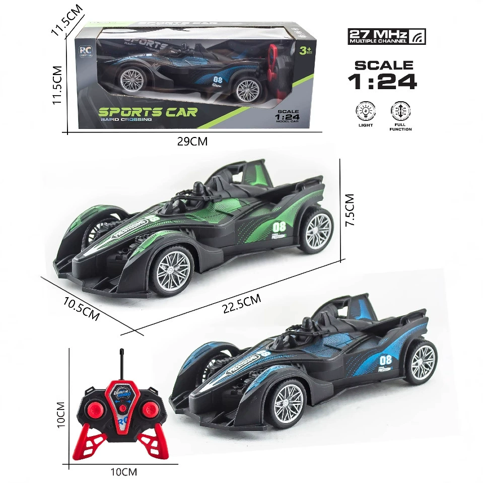 Lightweight spray, remote control car, electric racing car, realistic battery, scale 1:24