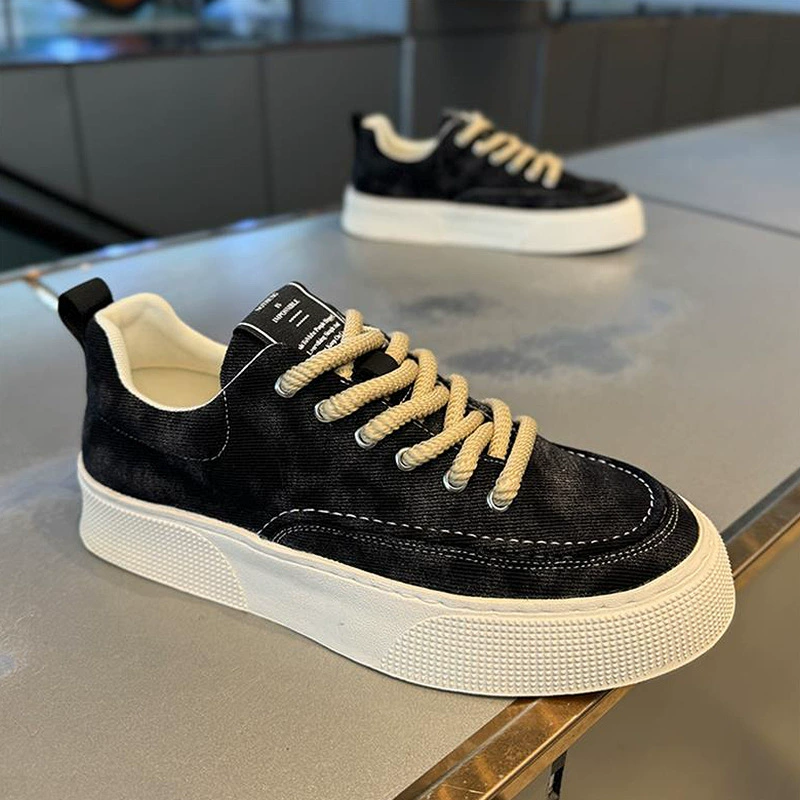 Осенние новые кроссовки очень большого размера 45 с принтом, повседневная модная обувь 46, мужская обувь из толстой расширенной и утолщенной парусины 47, спортивная обувь