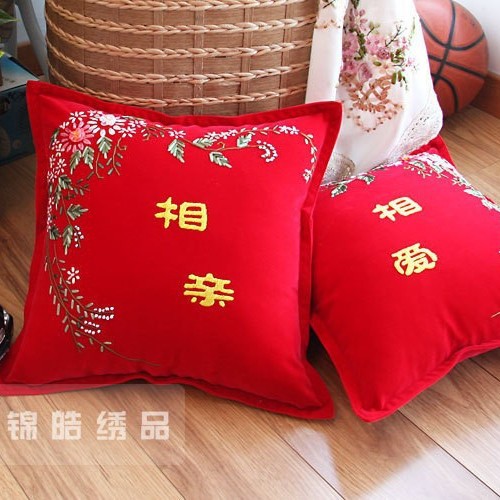 Jinhao bordado fábrica al por mayor hecho a mano bordado Cruz puntada DIY cinta bordado cojín almohada Guangzhou 04