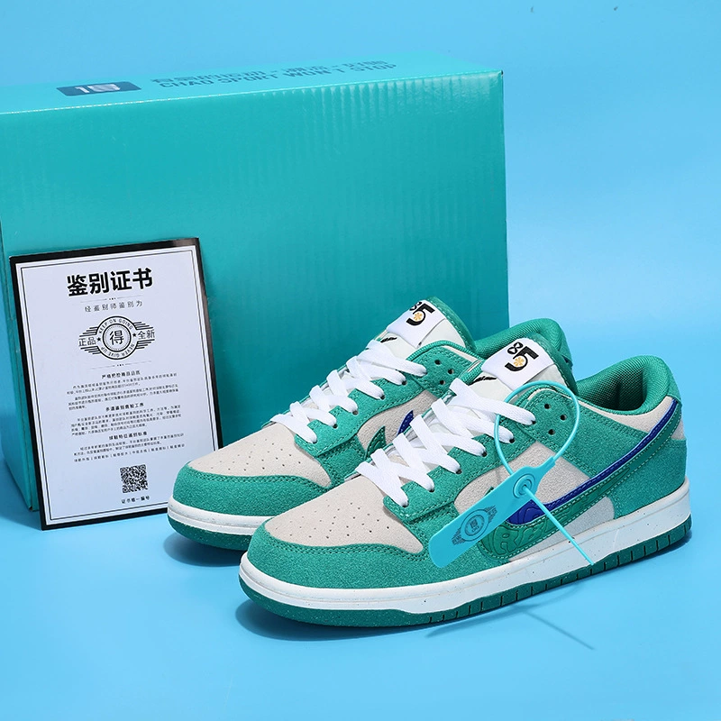 [Фабрика Путянь] мужские кроссовки AJ черно-белые Panda Dunk Low, AJ1, официальный стиль, флагманская модель, женская модель «Зеленое яблоко»