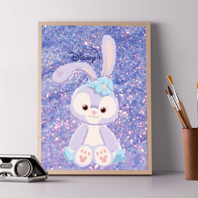 2022 new pattern Terreau Diamonds diy Hand-painted children Cartoon Zodiac Rabbit Masonry bedroom Decorative painting