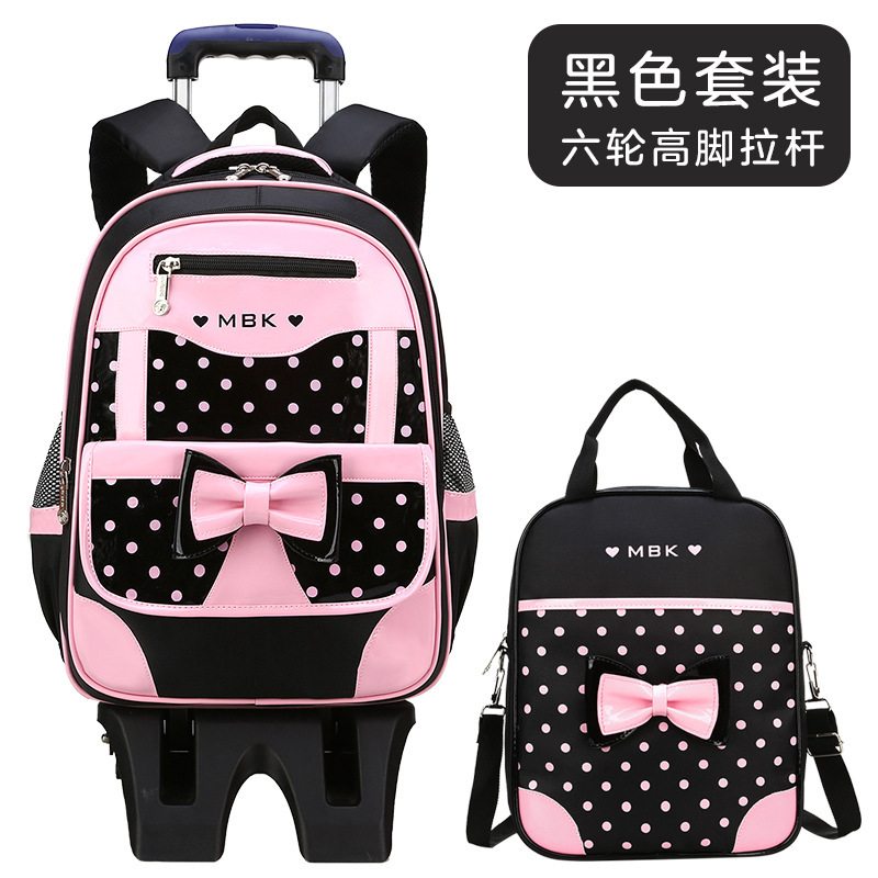 Mochila coreana para estudiantes de primaria de onda 1 - 3 - 5 - 6 grados varilla de tracción para niños 6 - 9 - 12 años mochila de hombro para reducir la carga