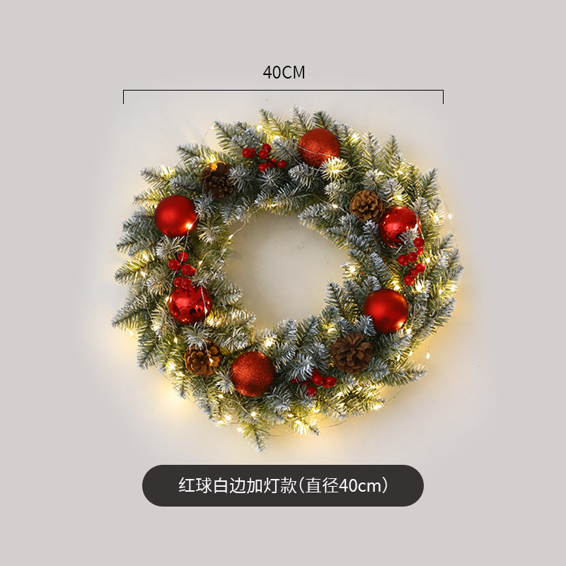 アマゾン起爆クリスマス花輪藤条40/50/60cmクリスマス装飾花輪飾りシーン配置品|undefined