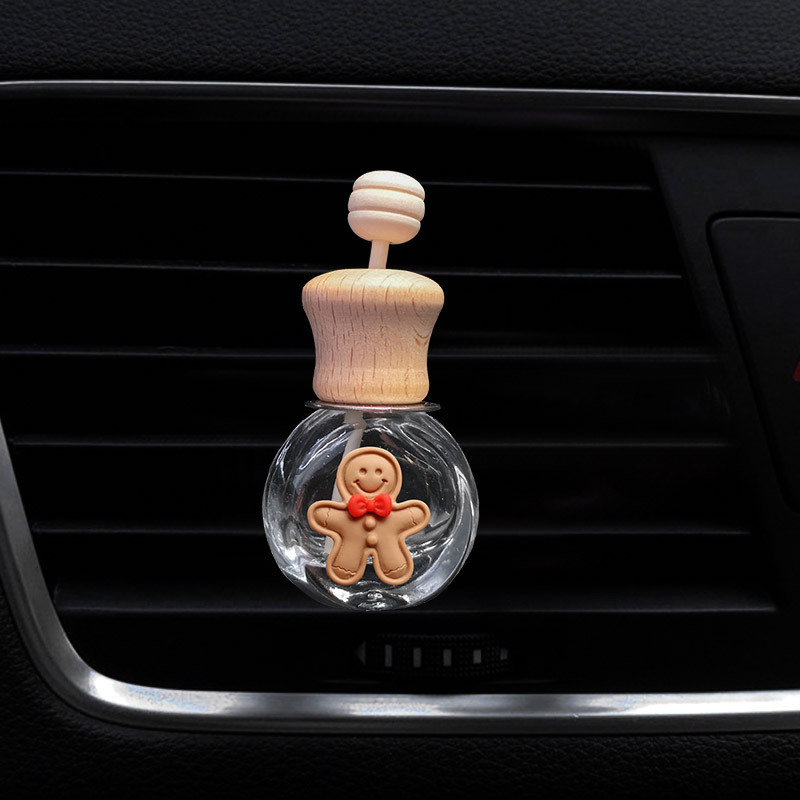 Red de la red color té leche dibujos animados coche salida de aire botella de perfume creativo lindo coche decoración de aromaterapia accesorios de coche