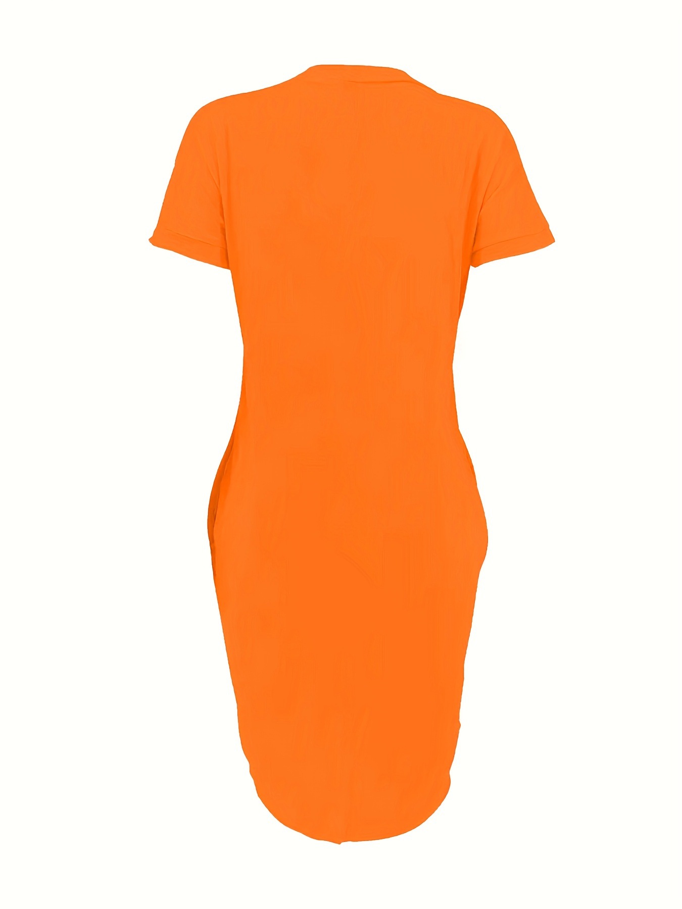 Women's Clothing Women's Batwing Sleeve Dress Irregular Style Shorter Front Longer Back With Pockets Hot Selling Short Dresses_ecoleips.com