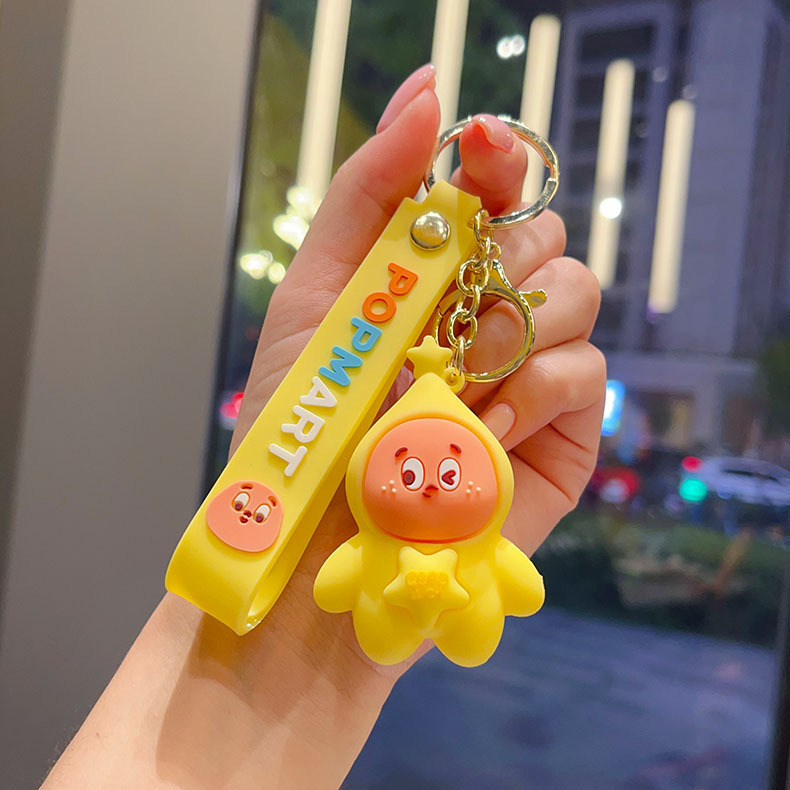 可爱星星人钥匙扣创意可爱泡泡玛特卡通pvc汽车钥匙包包挂件礼品|undefined