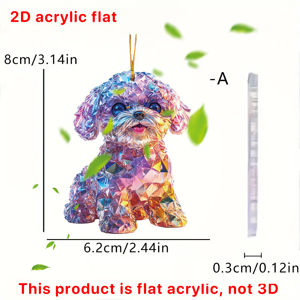 Transfronterizo Amazon nuevo colorido animal 2D plano acrílico pequeño colgante decoración interior del automóvil colgante