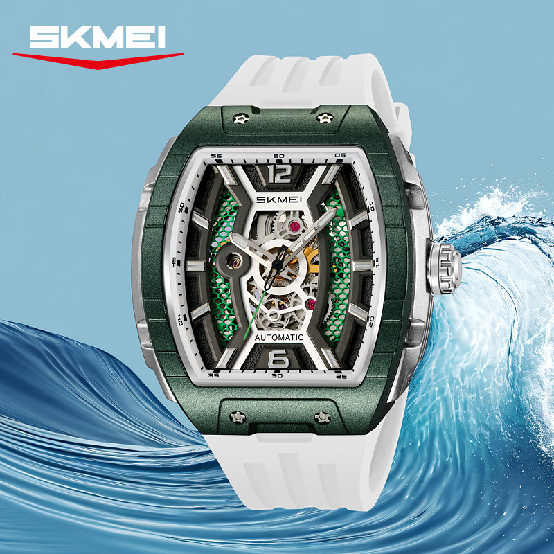 Time beauty men's wine barrel mechanical watch waterproof luminous scale pointer automatic mechanical men's watch wholesale cross-border