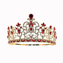 欧美新娘皇冠可伸缩高档满冠发饰品桂冠巴洛克女王走秀王冠大皇冠