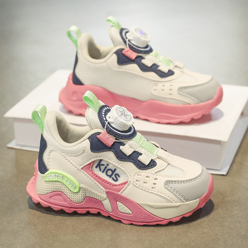 Zapatos para niños 2025 primavera y verano nuevo estilo malla transpirable zapatos deportivos para niñas