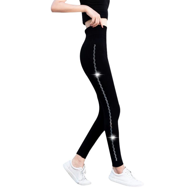 2020 Весна и Осень Модаль Большой Удобрения Увеличение размера Леггинсы Жирный MM200 Кэтти Горячие Алмазные Девяти Укороченные брюки оптом