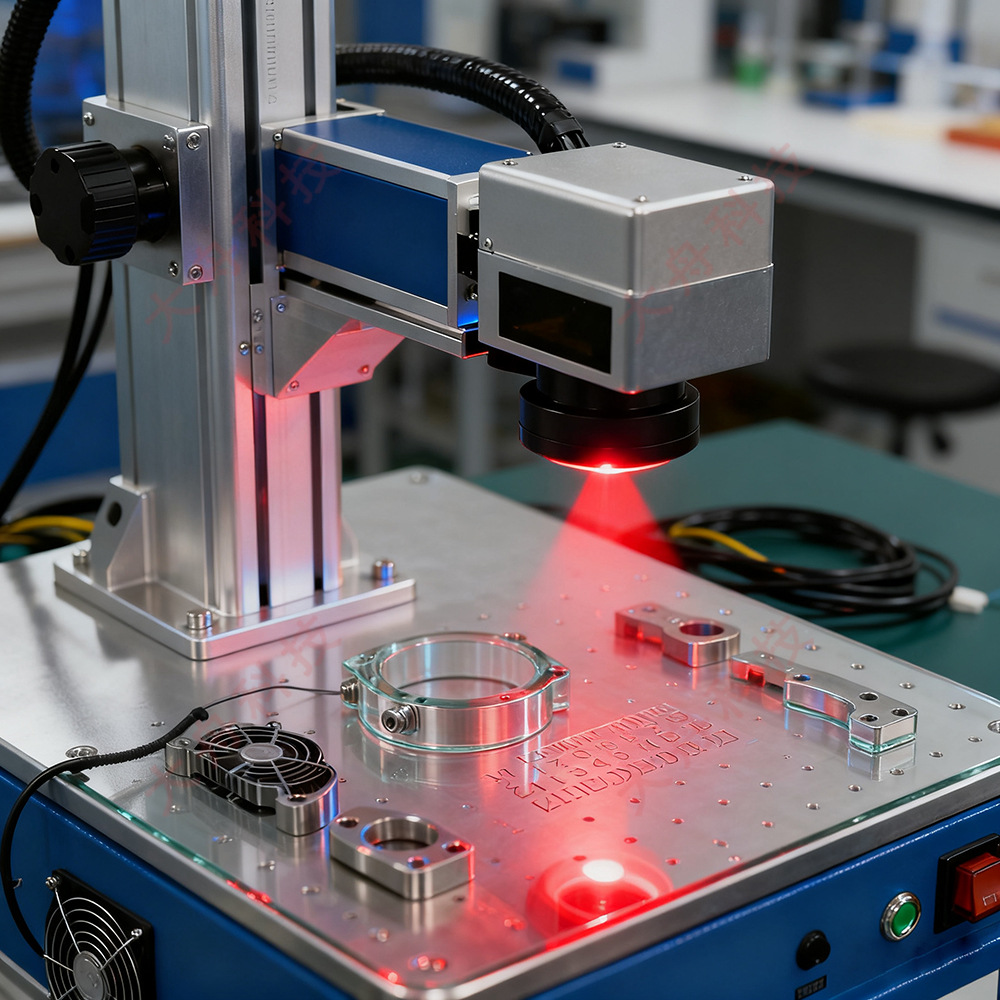 光纤激光打标机五金工具金属不锈钢铭牌镭雕机塑料激光刻字机