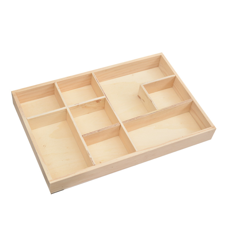 Caja de almacenamiento de compartimiento caja de joyería de compartimiento creativo sin tapa caja de almacenamiento de artículo cuadrado caja de joyería caja de organización de artículos diversos