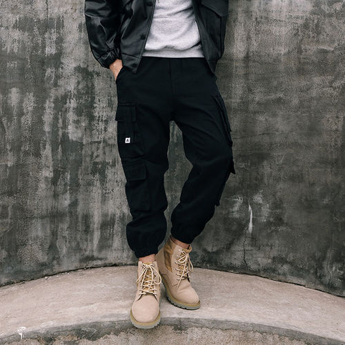Stylish Work Pants for Men - Summer Casual Loose Fit with Multiple Pockets - American Trend Brand Long Pants for Men - Summer Men's Pants