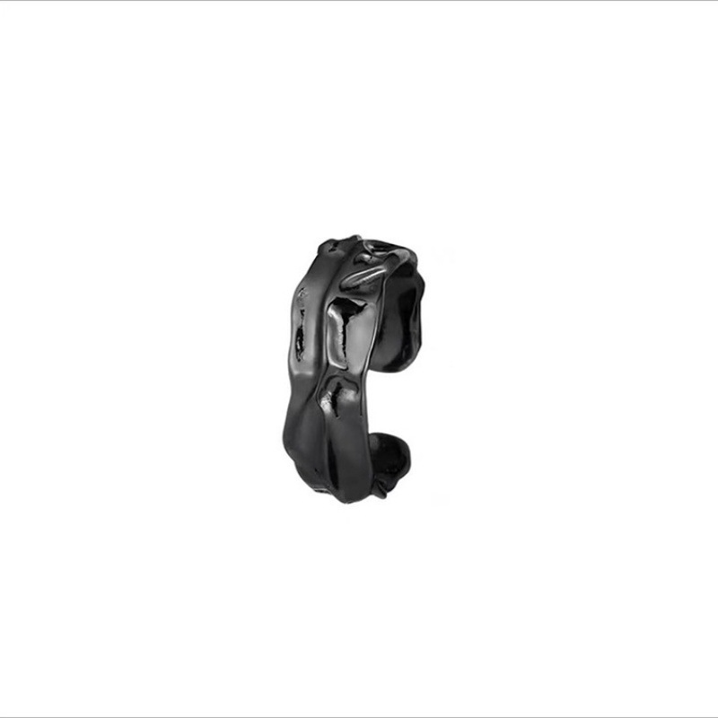 men's Stackable Rings Vintage Stacked Women Trendy Cool Dark Style Black Purple Diamond Index Finger For Men Personality Irregular Texture_voghion.com
