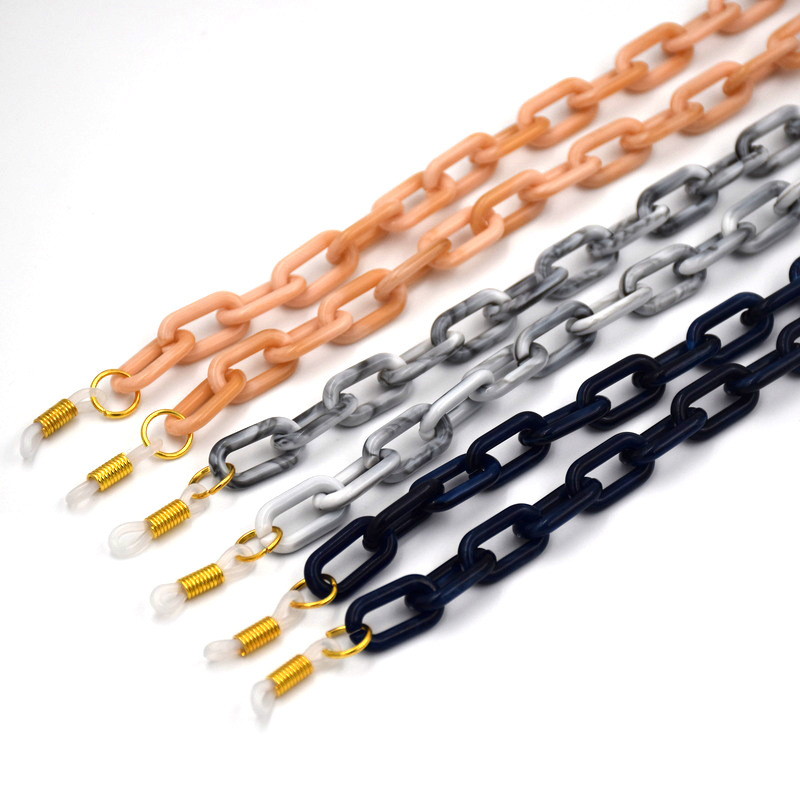 Acrylic Eyeglass Chain, Non-Slip, Anti-Loss, Thick Style, Fashionable Tortoiseshell Color, Two-Tone Neck Strap for Sunglasses, Wholesale Starting from One Piece