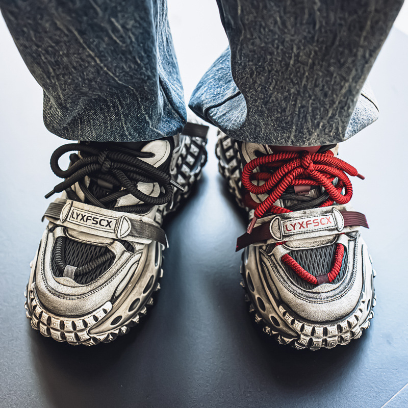 2025 Autumn New Dad Thick Sole Height Increasing Lace-up Men's Trendy Versatile Sports Casual Shoes_vogvips.com
