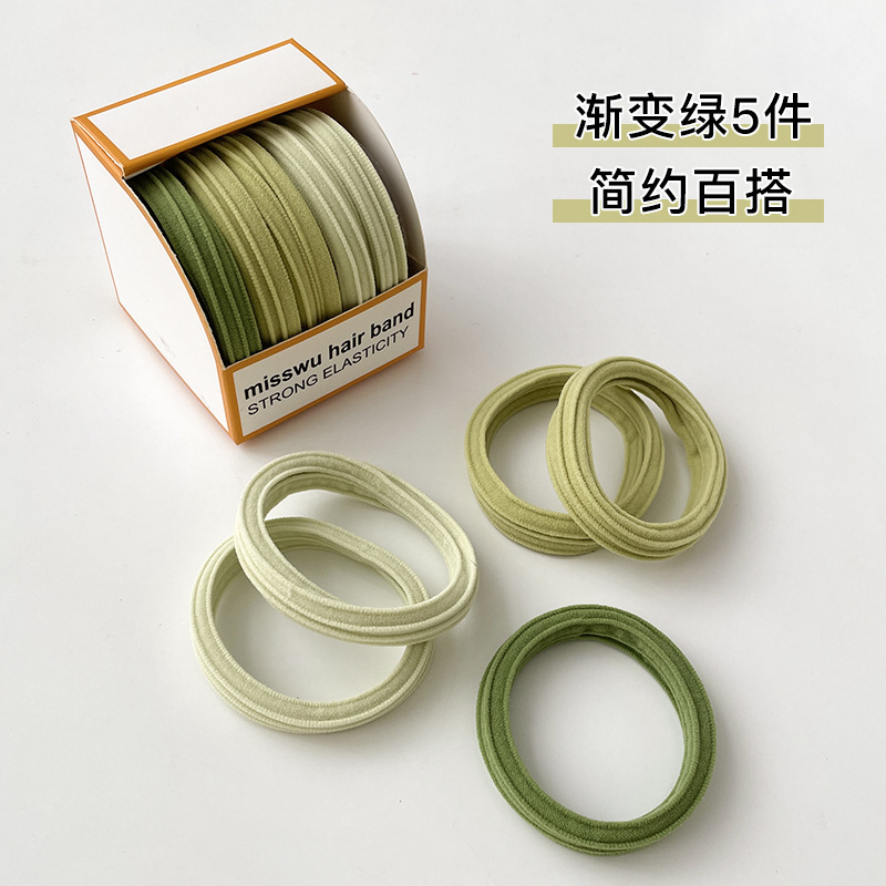 2025 nuevo estilo simple y versátil banda para el cabello sin costuras diadema duradera y de alta elasticidad que no daña el cabello coleta gruesa cuerda para el cabello sombreros