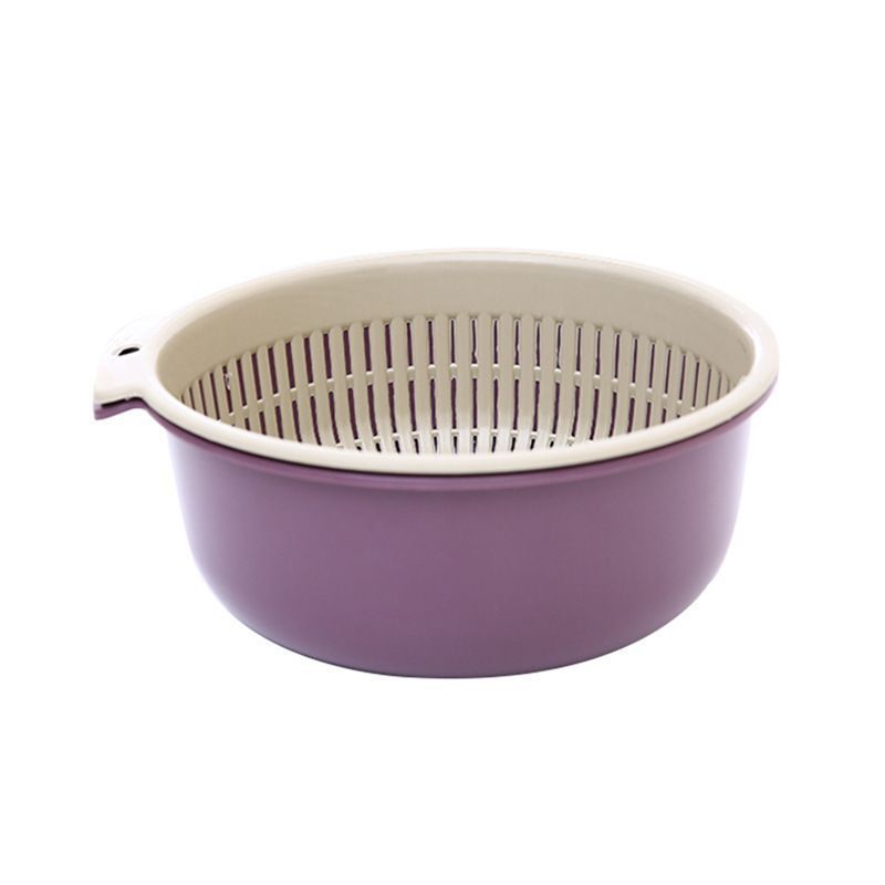 Doppelwandiger, verdickter Obstteller aus Kunststoff für den Haushalt, Wohnzimmer, Couchtisch, Küche, runder Gemüseteller_voghion.com