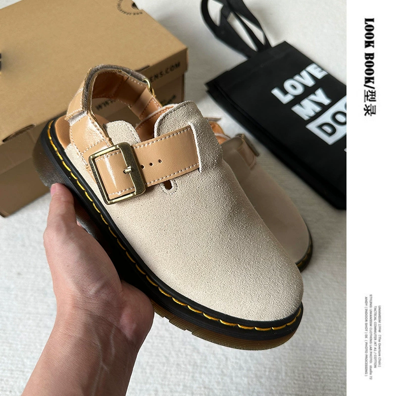 Новый ~ Одиночные туфли из коровьей кожи Мартин Бёкен jorge Британские ретро Баотоу половинные тапочки Goodyear
