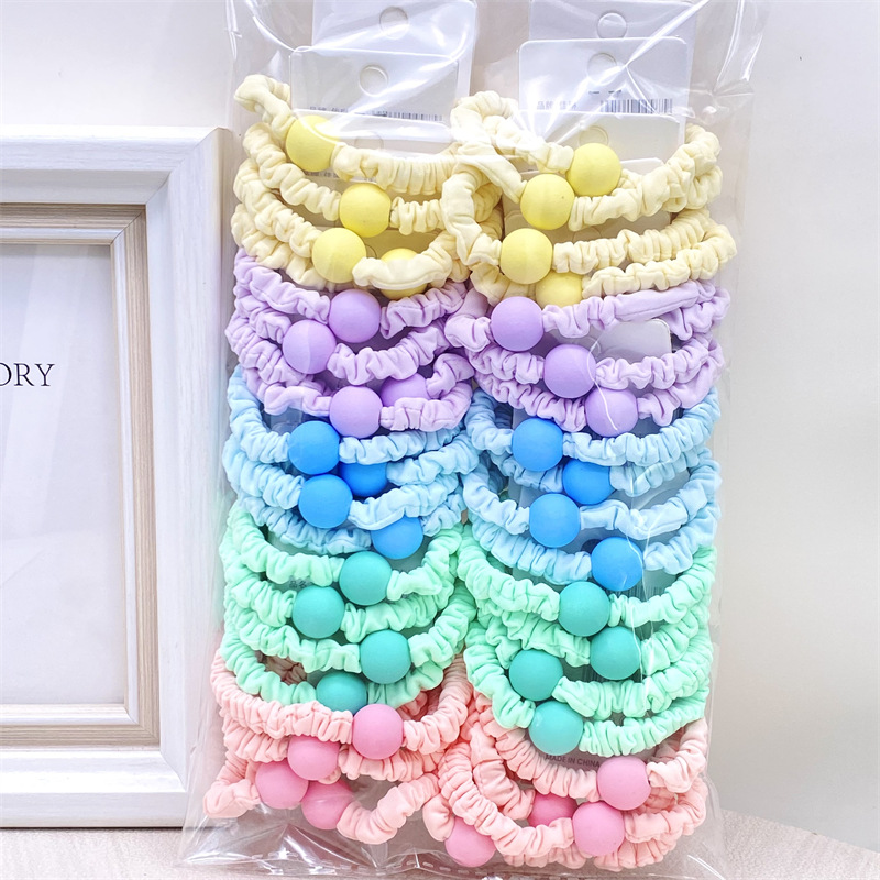 Orden tarjeta 4,0 gruesa pequeña TELA ESCOCESA intestino grueso banda de pelo de las mujeres banda de pelo banda de goma dos yuanes tienda de accesorios para el cabello al por mayor