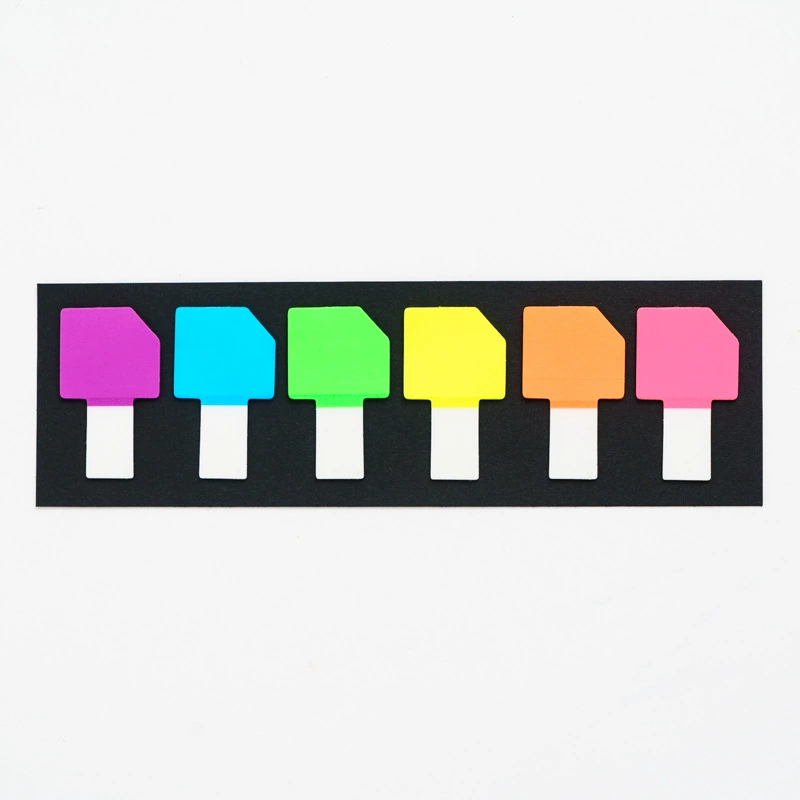 Набор флуоресцентных наклеек Xiami PET для Post-its, цветовой индекс ярлыков, пометки и заметки для учащихся