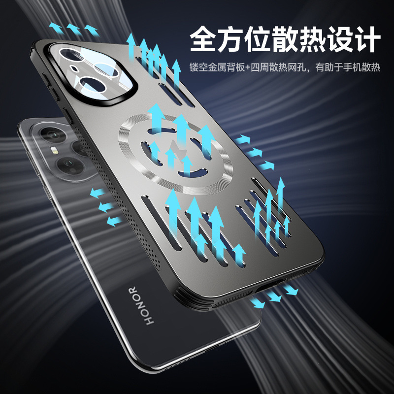 [アルミニウム合金放熱] Honor 400 携帯電話ケースに適した新しい Pro メタルレンズオールインクルーシブ落下防止保護カバー|undefined