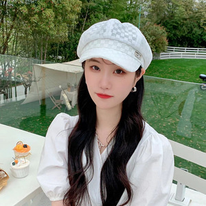 사각형 다이아몬드 사각형 팔각형 캡 [흰색]]