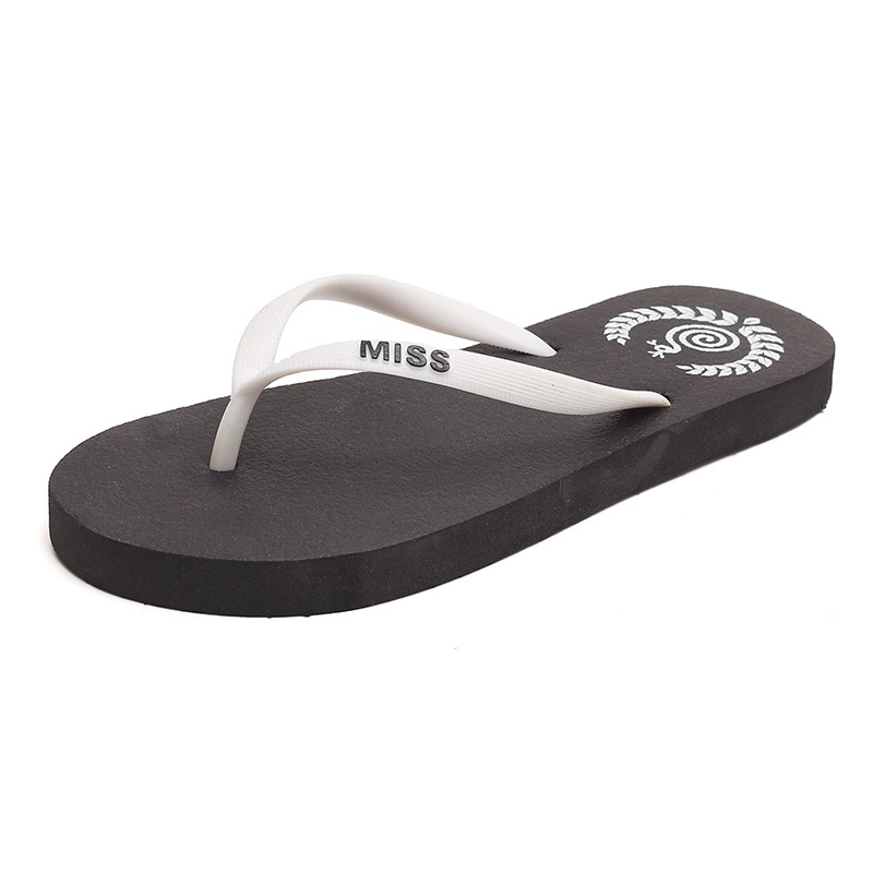 Flip flops de mujer de verano anti-deslizante confort de calzado de playa simple zapatillas de calzado de pies planas