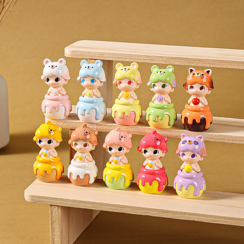 手作り装飾品ディディハニージャーかわいい人形樹脂 diy デスクトップ装飾品ライブブロードキャストブラインドボックス購入|undefined