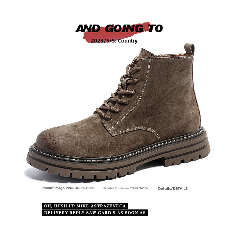 Vintage Martin Stiefel Herren 2022 Herbst Neue Kurze Stiefel Modische All-Match Rhabarber Stiefel Herren Britischer Stil Arbeitsstiefel Herrenschuhe_voghion.com