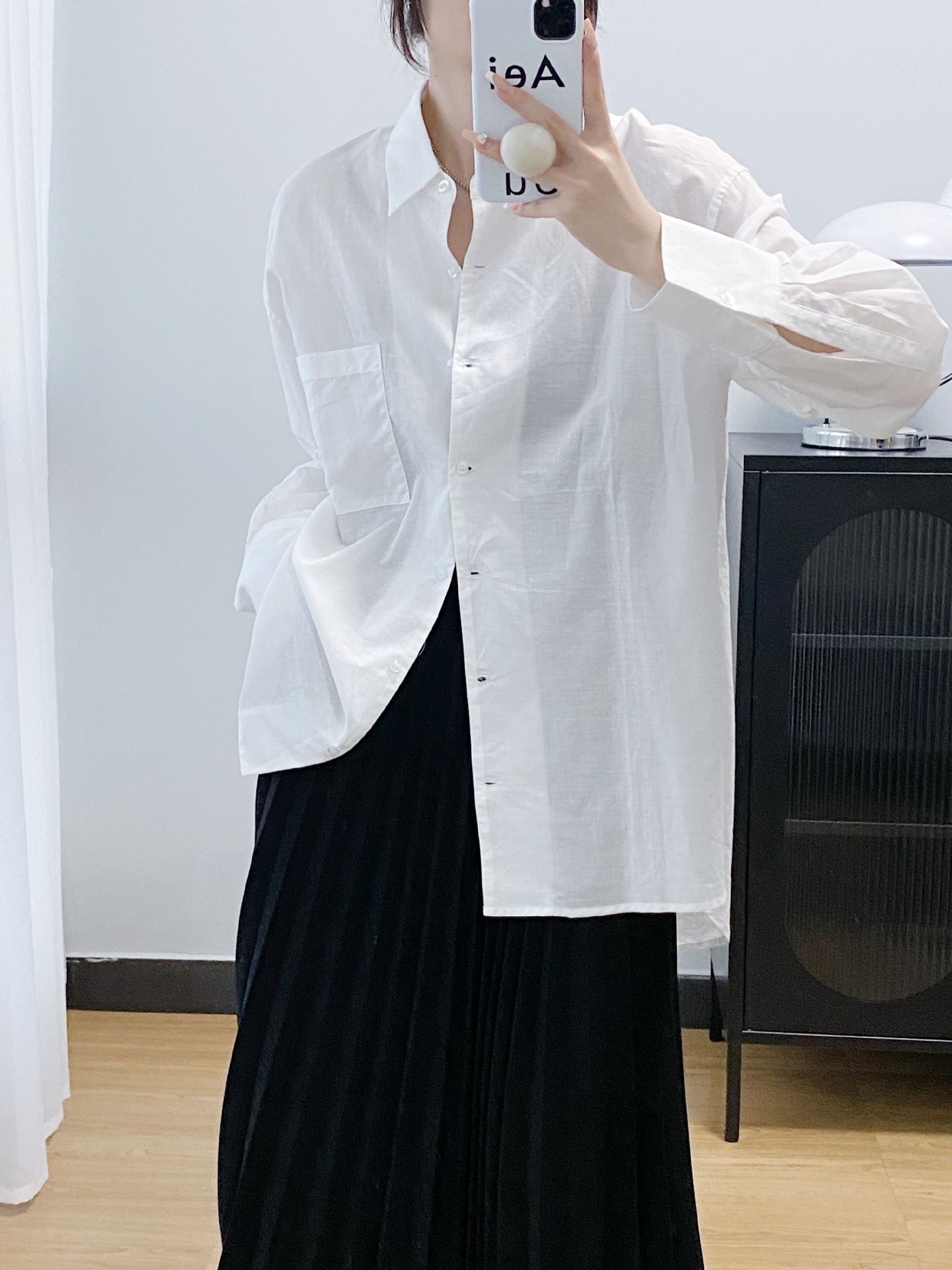 Th~Row 春夏新款亚麻宽松调性宽松百搭简约通勤长袖轻薄衬衫女士-阿里巴巴